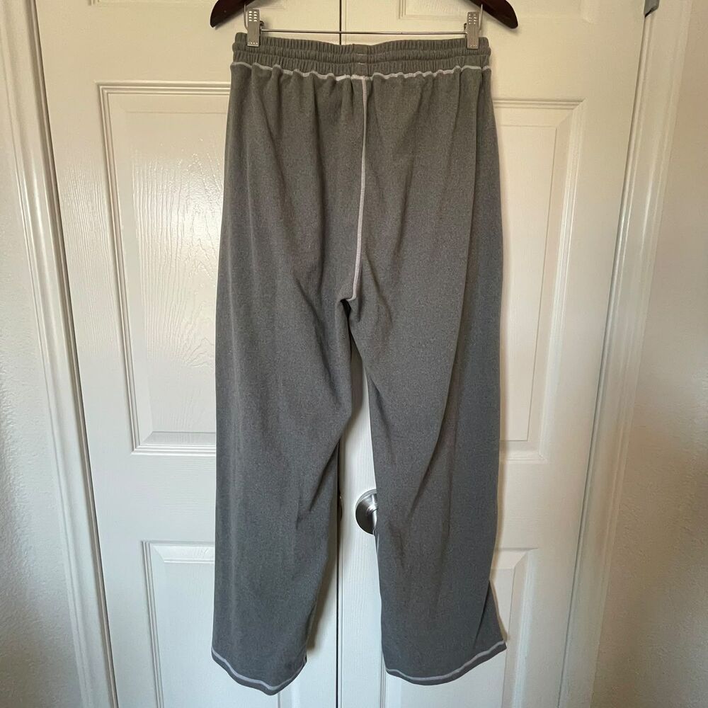 Womens XL Grey Wide Leg Contrast Stitch Sweatpants Drawstring Lounge Pants XL - Picture 6 of 10
